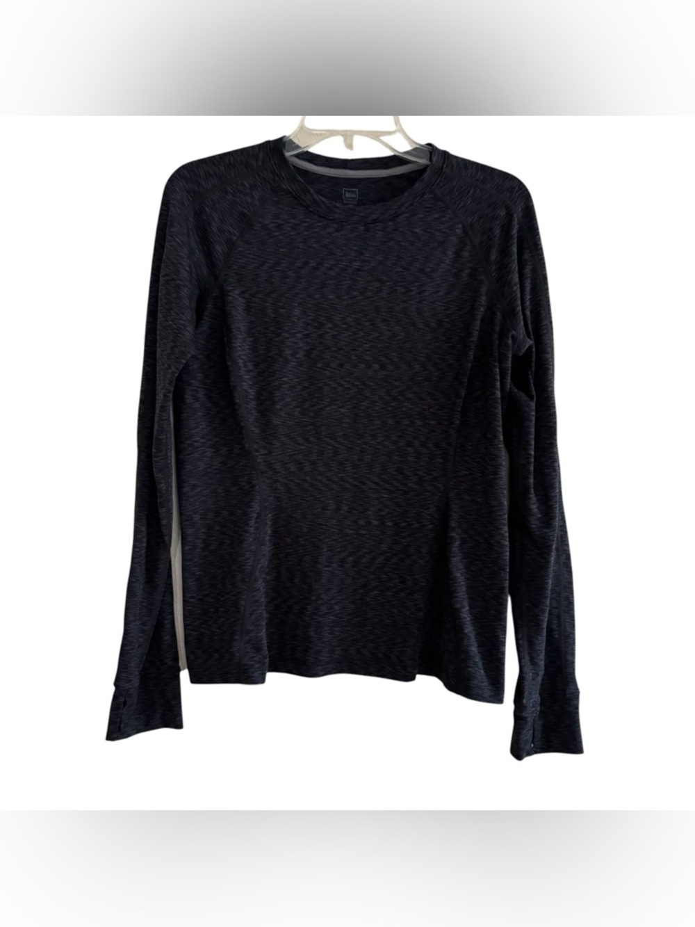 REI Dark Heather Gray Athletic Top Thumbhole Long Sleeve Outdoor Hiking M